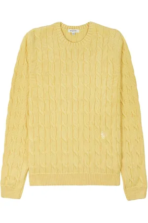 Sporty & Rich Kabelstrikket trøje med logo-broderi