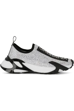 Dolce & Gabbana Fast sneakers med rhinstenudsmykning