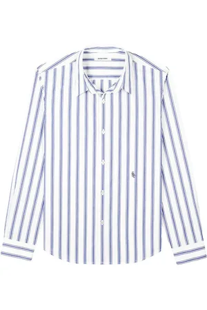 Sporty & Rich Stribet skjorte med broderet logo