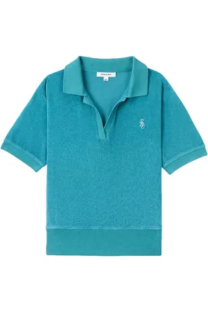 Sporty & Rich Polo i frotté med broderet logo