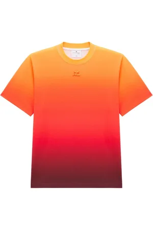 Courrèges T-shirt med gradueret effekt og logobroderi
