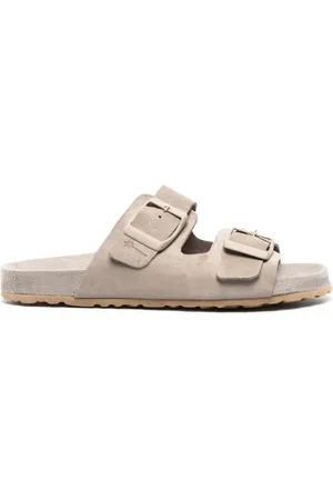 MANEBI Hamptons sandaler i ruskind
