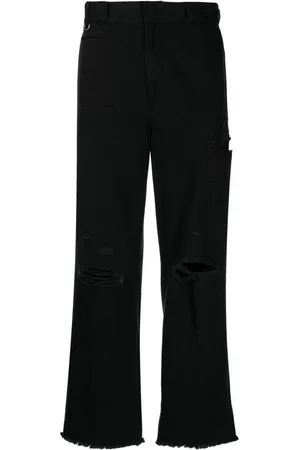UNDERCOVER Jeans med lige ben og slitageeffekt