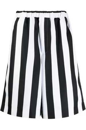 Comme des Garçons Knælange stribede shorts