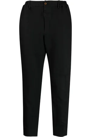 Comme des Garçons Cropped bukser med chevron-mønster