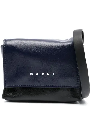 Marni Crossbody-taske i læder med logotryk