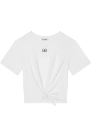 Dolce & Gabbana T-shirt med logo-plade og knude