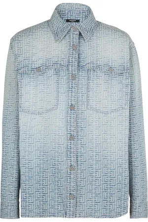 Balmain Skjorte med monogram-jacquard