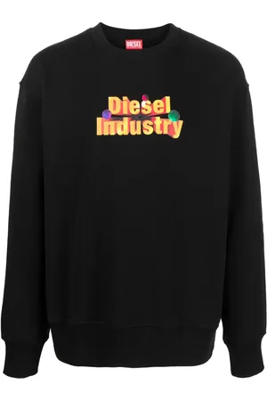 Diesel Sweatshirt med rund hals og logostempel