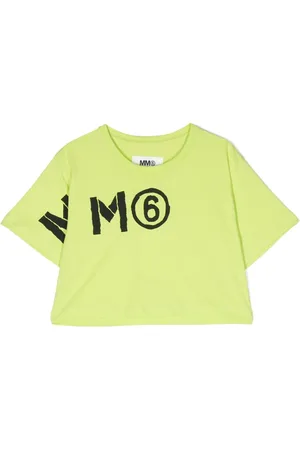 Maison Margiela Cropped T-shirt med nummer-motiv
