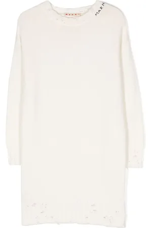 Marni Strikket kjole med intarsia-logo