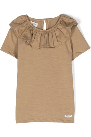 Donsje T-shirt med flæset kant