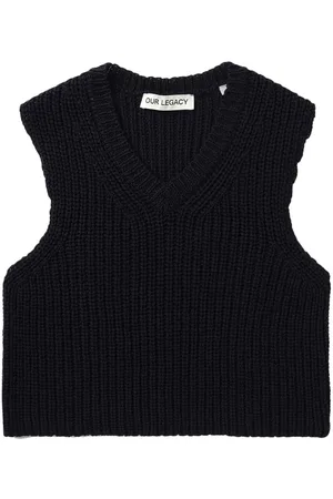 OUR LEGACY Kraftig ribstrikket vest