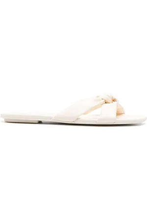 Stuart Weitzman Mules i læder med flad sål