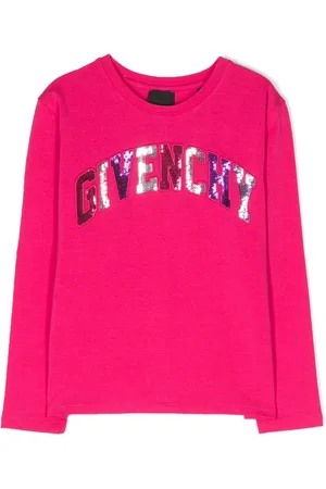 Givenchy Kortærmet T-shirt med paillet-logo
