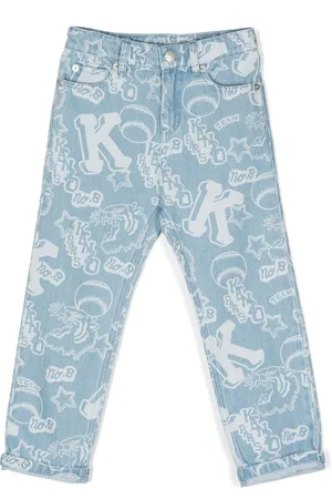 Kenzo Jeans med grafisk tryk og lige ben