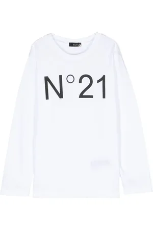 Nº21 Langærmet T-shirt med logotryk