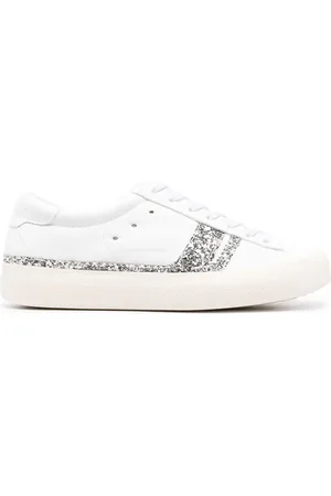 Golden Goose Low-top Superstar-sneakers med glimmerkant