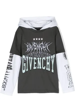 Givenchy Hættetrøje med logotryk og flere paneler
