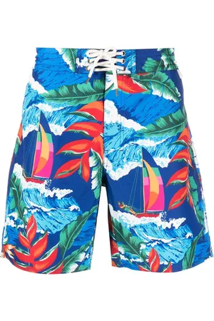 Ralph Lauren Blomstrede badeshorts med snoretræk