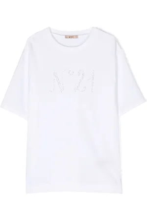 Nº21 T-shirt med logoudsmykning