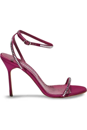 Manolo Blahnik Crinastra 105mm sandaler i satin med remme
