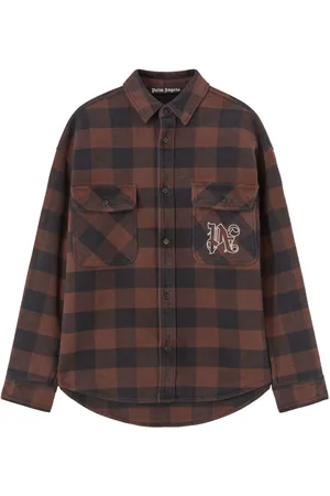 Palm Angels Ternet skjorte med monogramtryk