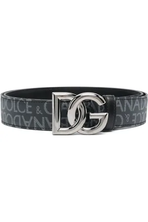 Dolce & Gabbana Læderbælte med logospænde