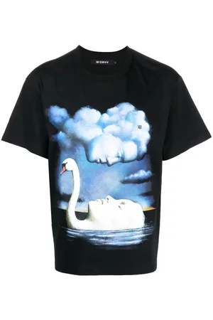 MISBHV T-shirt med grafisk tryk og rund hals