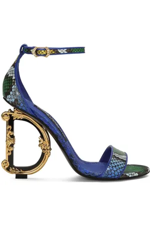 Dolce & Gabbana Baroque 105mm sandaler med DG-hæl