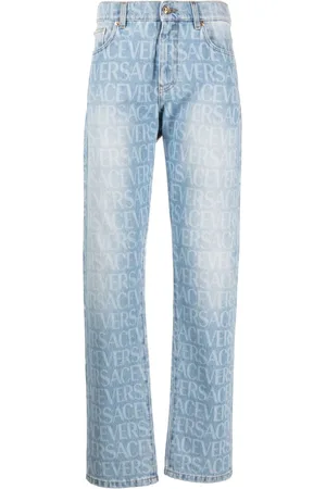 VERSACE Allover jeans med lige ben
