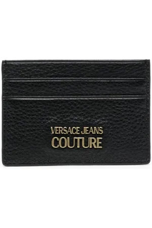 VERSACE Kortholder i læder med logoplade
