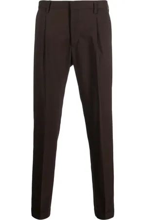 BRIGLIA Plisserede cropped chino-bukser
