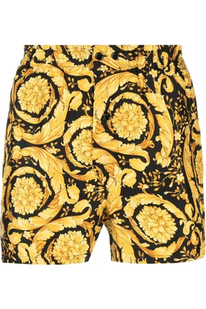 VERSACE Badeshorts i silke med baroktryk