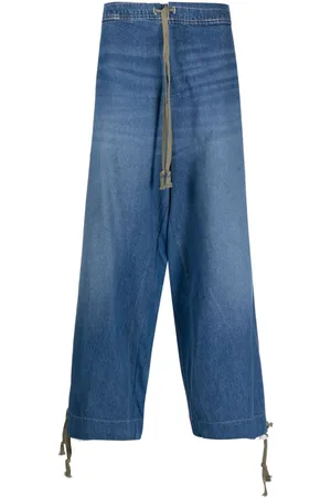 GREG LAUREN Jeans med løs pasform og snoretræk