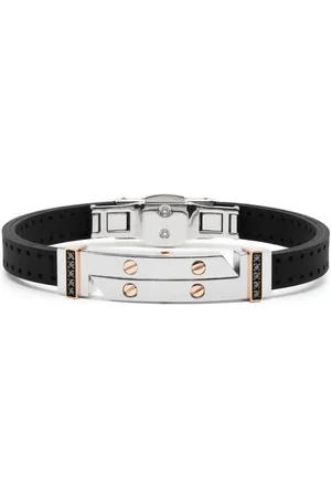 BARAKA Armbånd med indgraveret logo og diamantdetalje