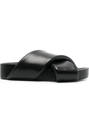 Jil Sander Sandaler i læder med krydsende remme