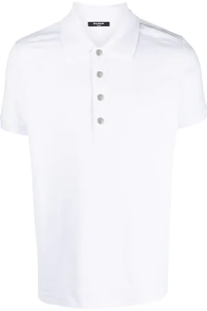 Balmain Polo i piqué med monogram-mønster