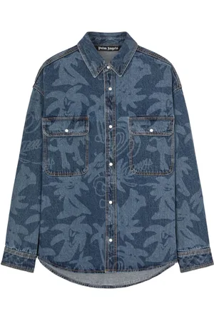 Palm Angels Palmity denimskjorte med lasertryk