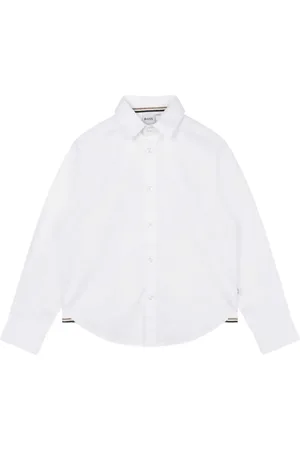 HUGO BOSS Langærmet skjorte med broderet logo