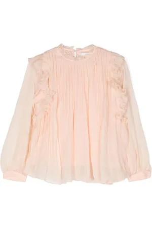 Chloé Silkebluse med flæsedetalje