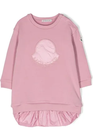 Moncler Trøje med broderet logo og rund hals