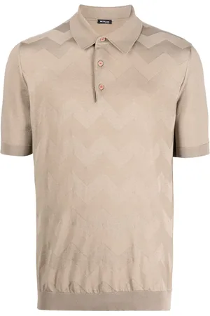Kiton Kortærmet polo med bølget mønster