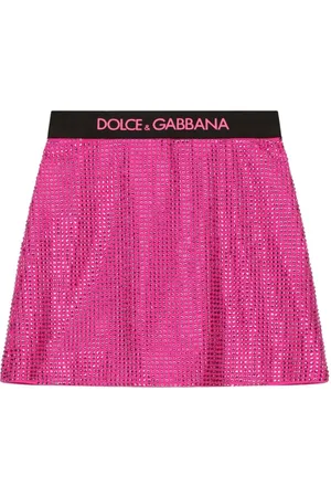 Dolce & Gabbana Nederdel med rhinstenudsmykning i A-snit
