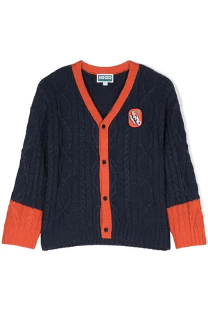 Kenzo Cardigan med V-hals og logomærke