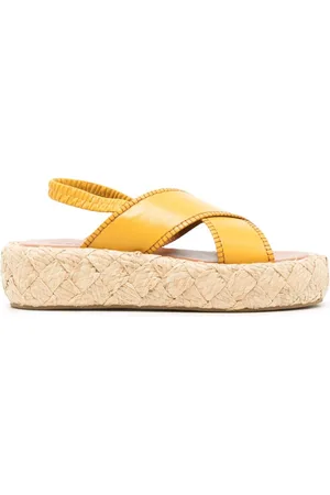 Robert Clergerie Adom 50 flatform-sandaler i læder