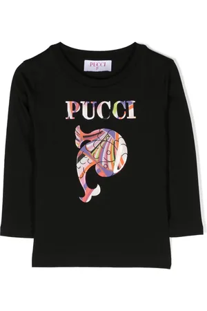 PUCCI Junior T-shirt med lange ærmer og logotryk