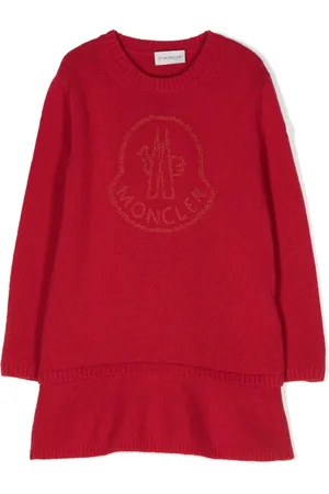 Moncler Strikkjole med broderet logo