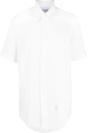 Thom Browne T-shirt med korte ærmer og fire striber