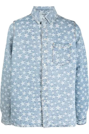 ERL Denimskjorte med stjernebroderi